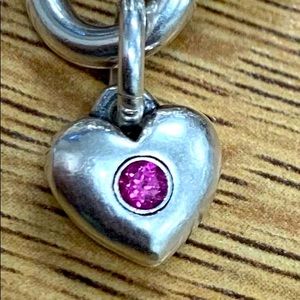 James Avery Pink Sapphire Keepsake Heart